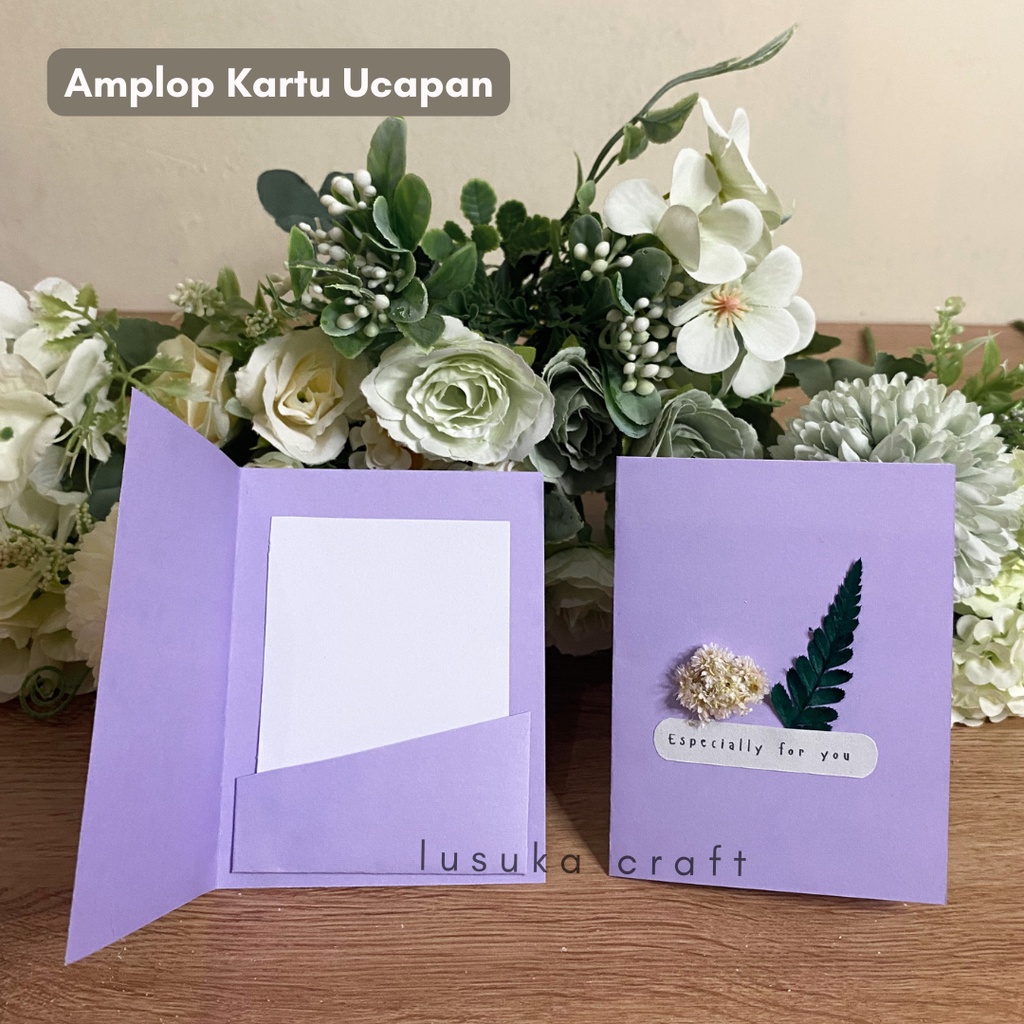 Jual Amplop Kartu Ucapan Rustic Aesthetic Bunga Kering By Lusuka