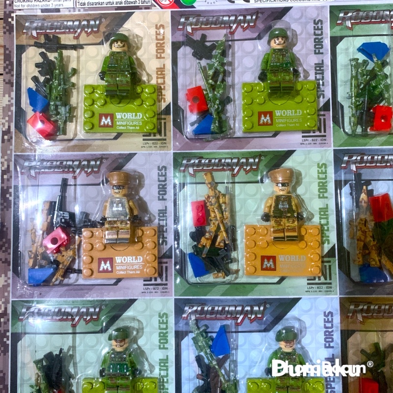 Jual Mainan Balok Action Figure Swatt Bricks Minifigure Tentara