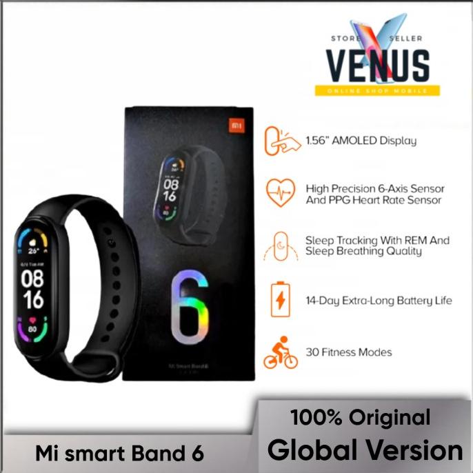 Jual Xiaomi Mi Band 6 AMOLED Screen SPO2 Miband 6 Waterproof Smart Band