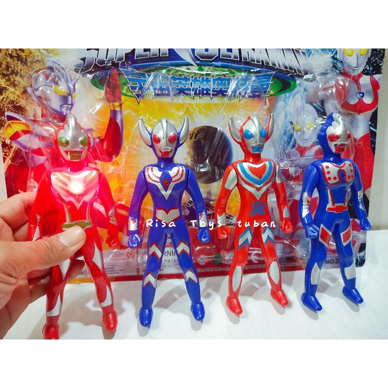 Jual Mainan Super Ultraman Isi Pics Dada Menyala Shopee Indonesia