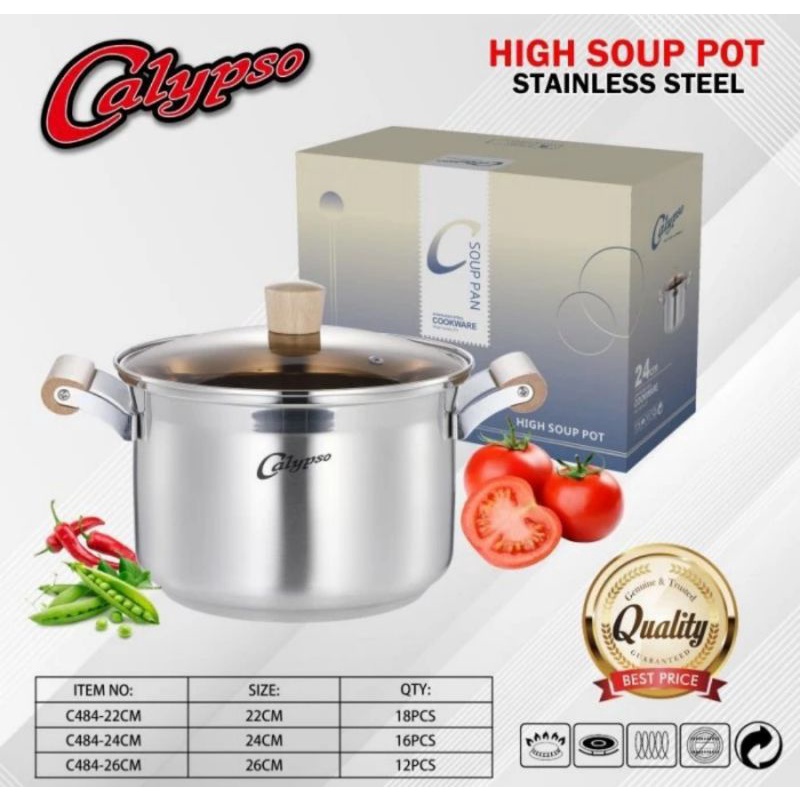 Jual Panci Calypso Soup Stainless Panci High Soup Pot Calypso