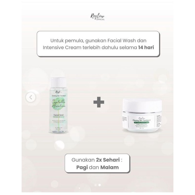 Jual REGlow Untuk Pemula Remaja Facial Wash Dan Intensive Cream