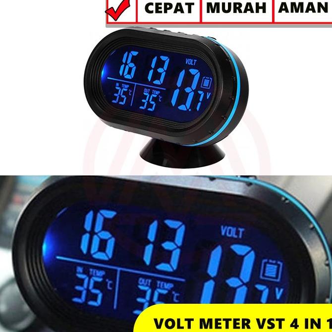 Jual Volt Meter Vst Volt Meter Digital In Mobil Jam Suhu Luar Dalam