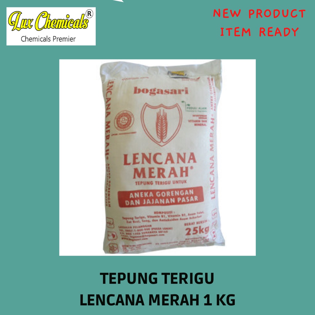 Jual Tepung Terigu Lencana Merah 1 KG KEMASAN REPACK Best Quality