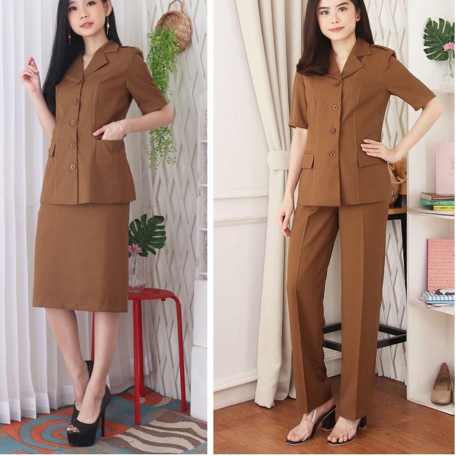 Jual Terpercaya Blazer Wanita B V Seragam Pns Baju Pdh Pns Wanita