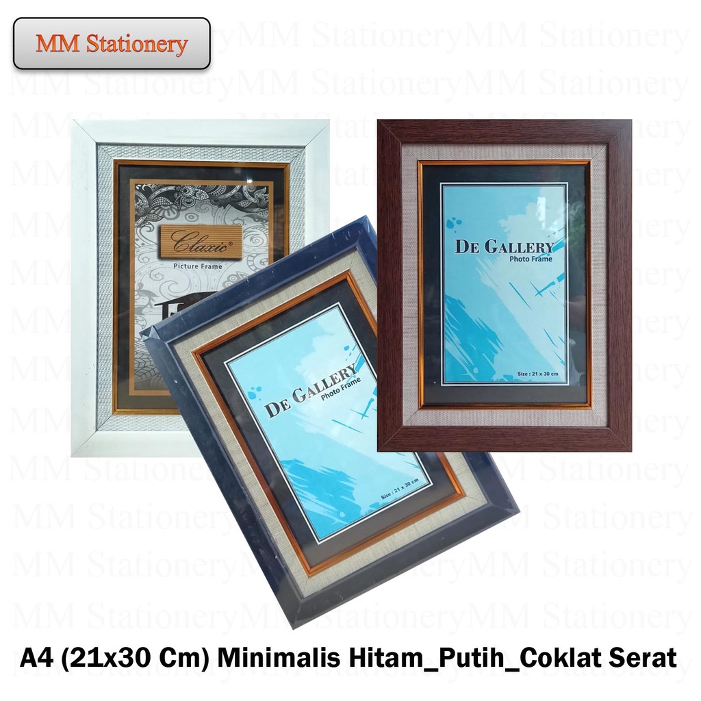 Jual Bingkai Frame Pigura Foto X A Linen Hitam Putih Coklat