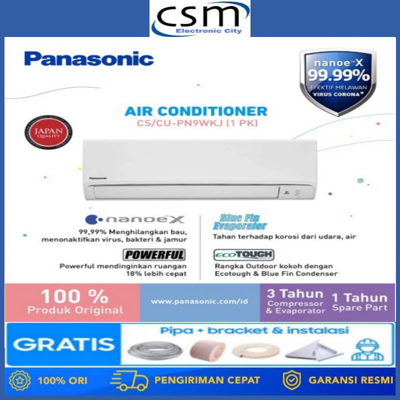 Jual Ac Panasonic Cs Cu Pn Wkj Nanoe X Pk R Free Instalasi