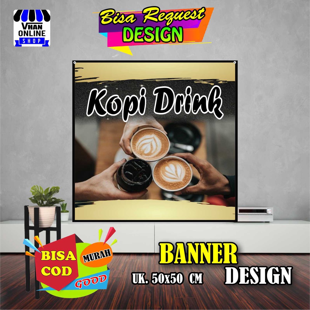 Jual Cetak Banner Spanduk Warkop Angkringan Warung Kopi Murah Rapi