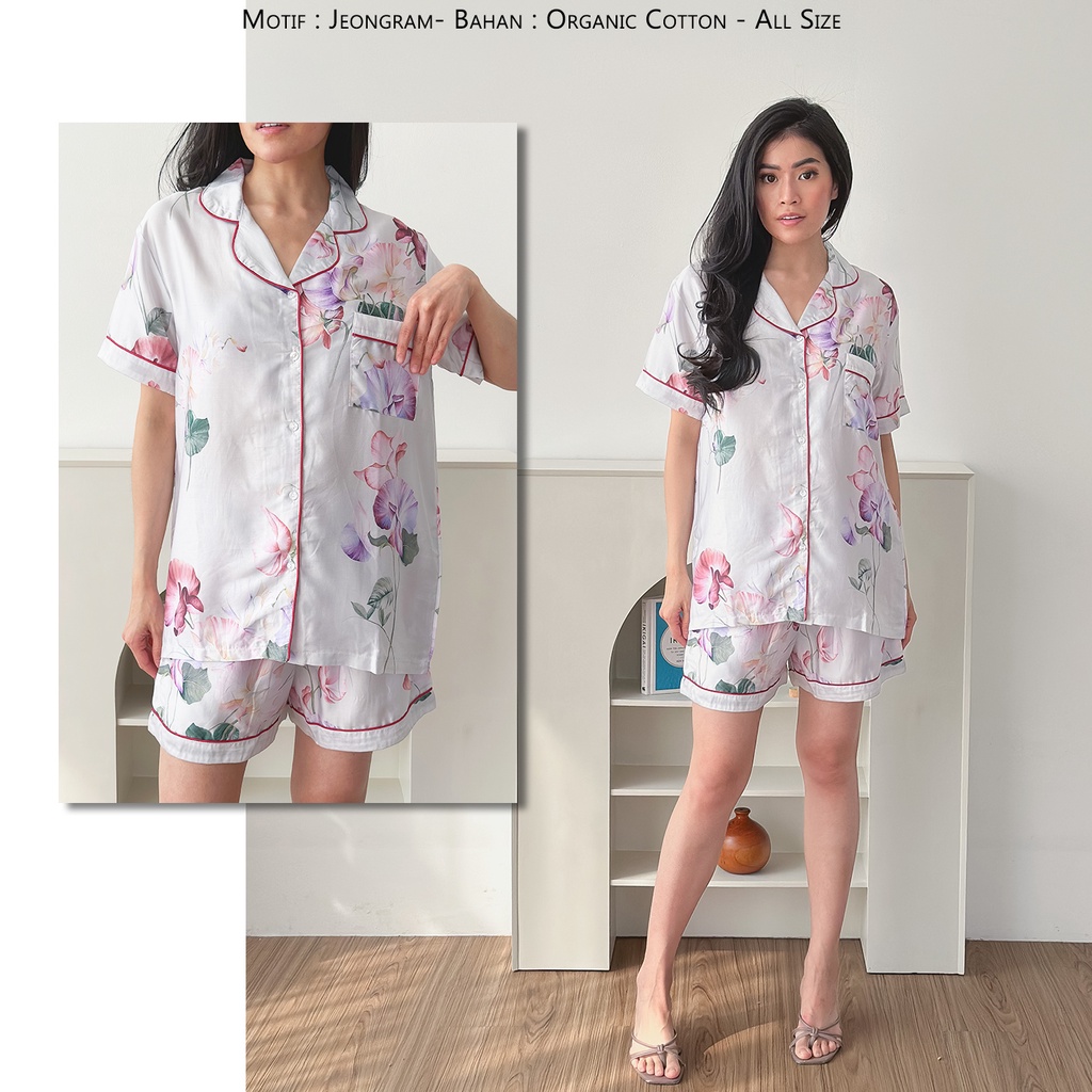 Jual Motif Jeongram Piama Baju Tidur Sleepwear Moonlight Pajamas