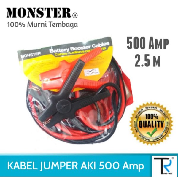 Jual Kabel Aki Jumper Accu 500 Monster Murni Tembaga Shopee Indonesia