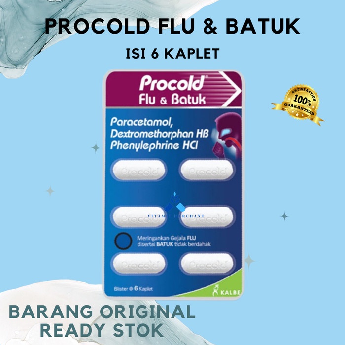 Jual Procold Flu Dan Batuk 1 Strip Isi 6 Kaplet Obat Batuk Pilek