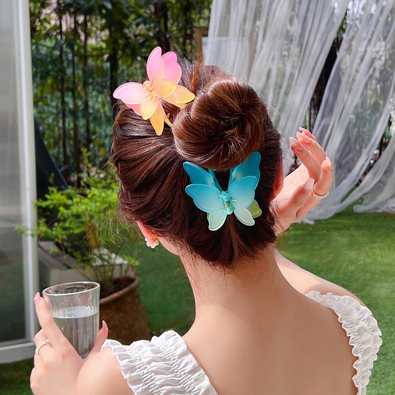 Jual Town Shell Double Butterfly Series Korean Hair Claw Jepit Rambut