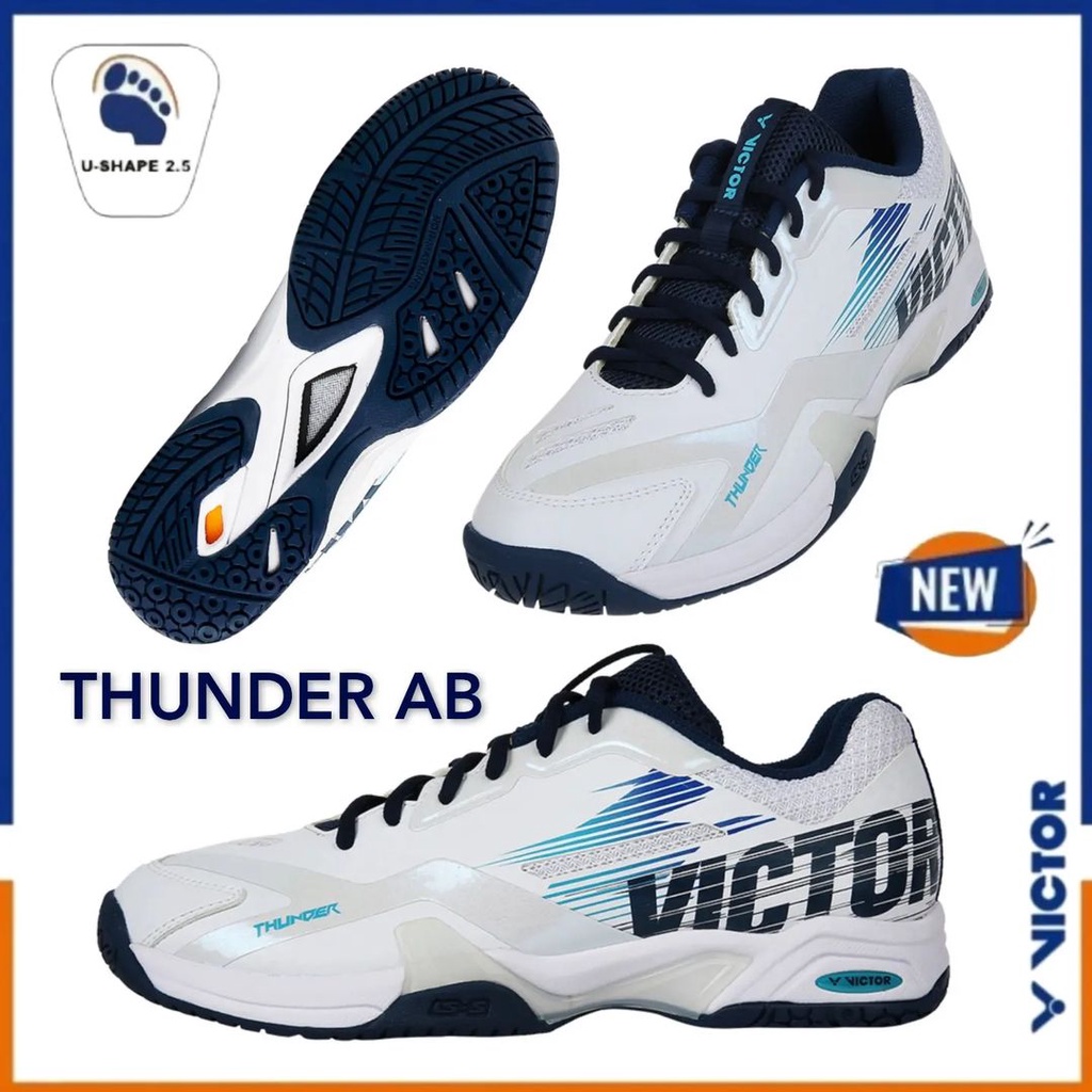 Jual New Sepatu Badminton Victor Thunder Ab Brilliant White Blueprint