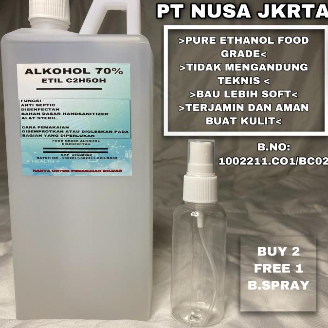 Jual Best Alkohol Food Grade 1 Liter Alkohol Food Grade 70 1 Liter