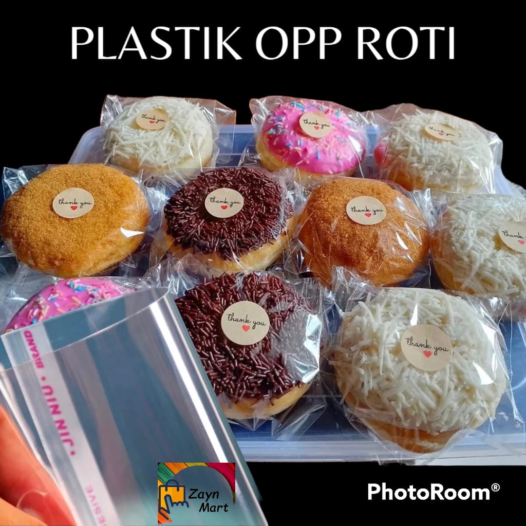 Jual Plastik OPP Roti Tebal 20 Micron Plastik OPP Lem Seal Isi 50