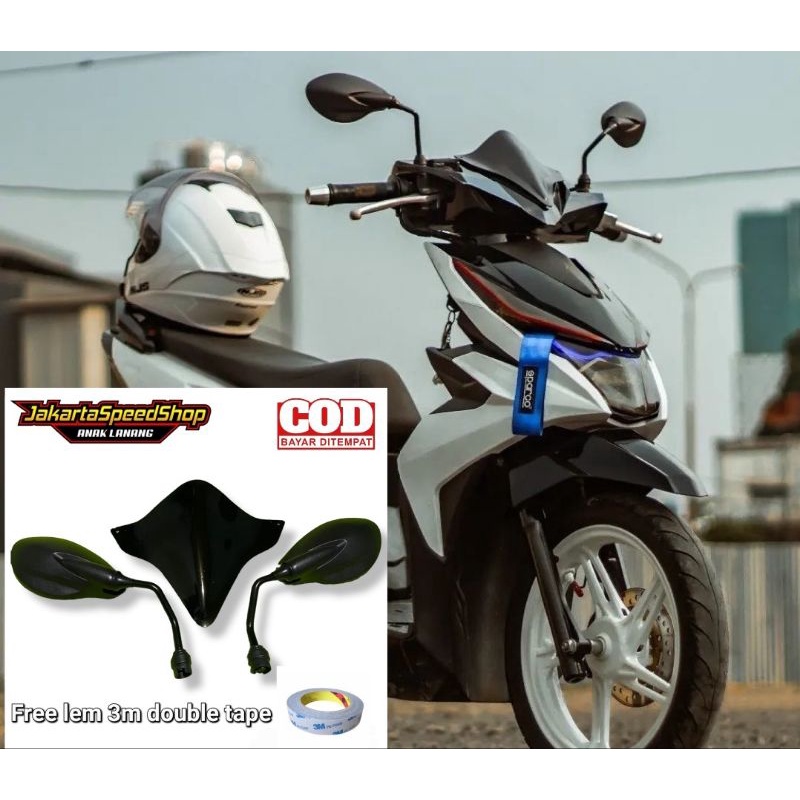 Jual Visor Variais Honda Beat New Esp Plus Kaca Spion X Universal Pnp