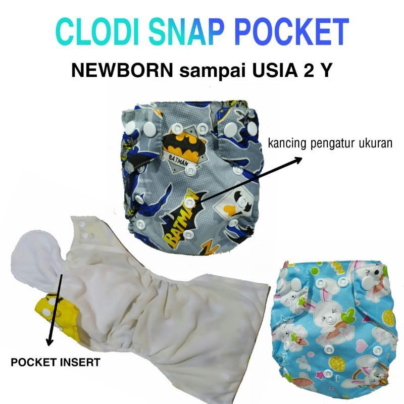 Jual Clodi Popok Kain Kancing Karakter Insert Shopee Indonesia