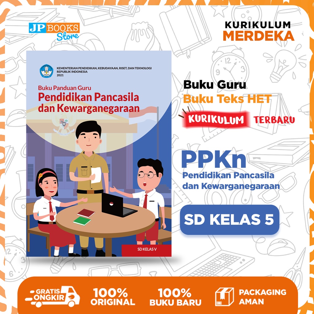 Jual JP Books Buku Guru Teks Het Kurmer Sekolah Ppkn Sd Kelas 5