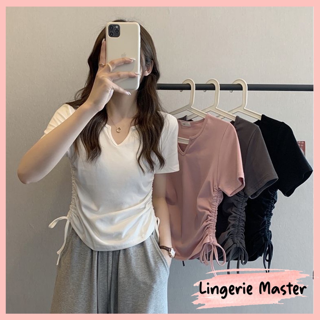 Jual Lingerie Master T Atasan Wanita Kaos Polos V Neck