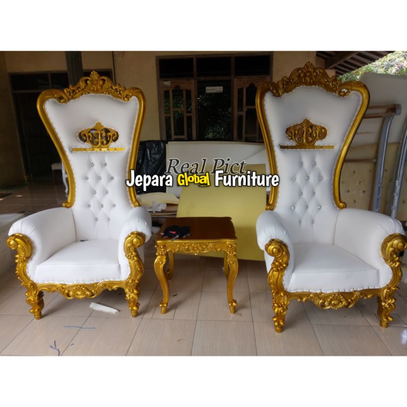 Jual Set Kursi Sofa Syahrini Gold Mahkota Meja Kursi Sofa Ukir