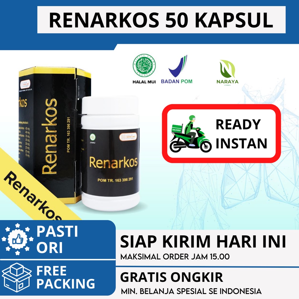 Jual RENARKOS HERBAMED 50 KAPSUL SUPLEMEN DETOX PARU PARU OBAT BATUK