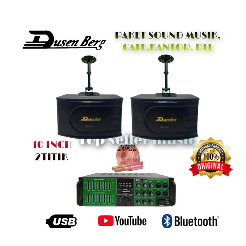 Jual SOUND PAKET DUSENBERG 2 TITIK 10 INCH CAFE RESTO KANTOR SEKOLAHAN