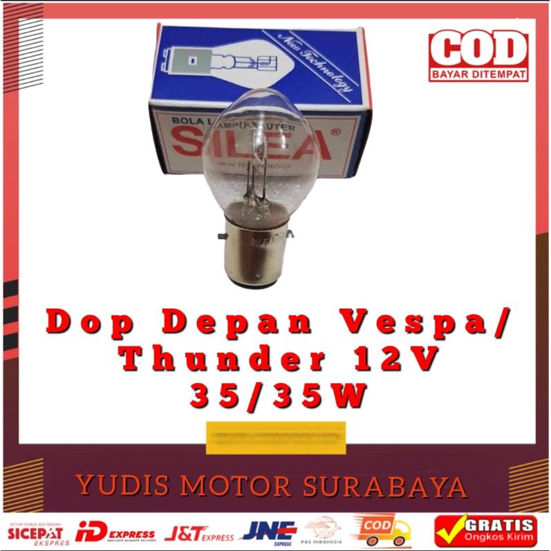 Jual Bohlam Lampu Dop Depan V W Vespa Thunder Merk Silea