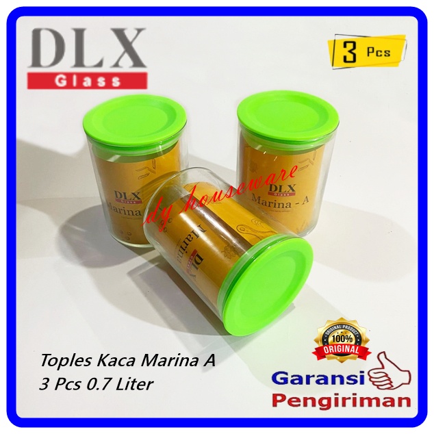 Jual Toples Kue Kering Toples Kaca Kedap Udara 0 7 Liter DLX Glass