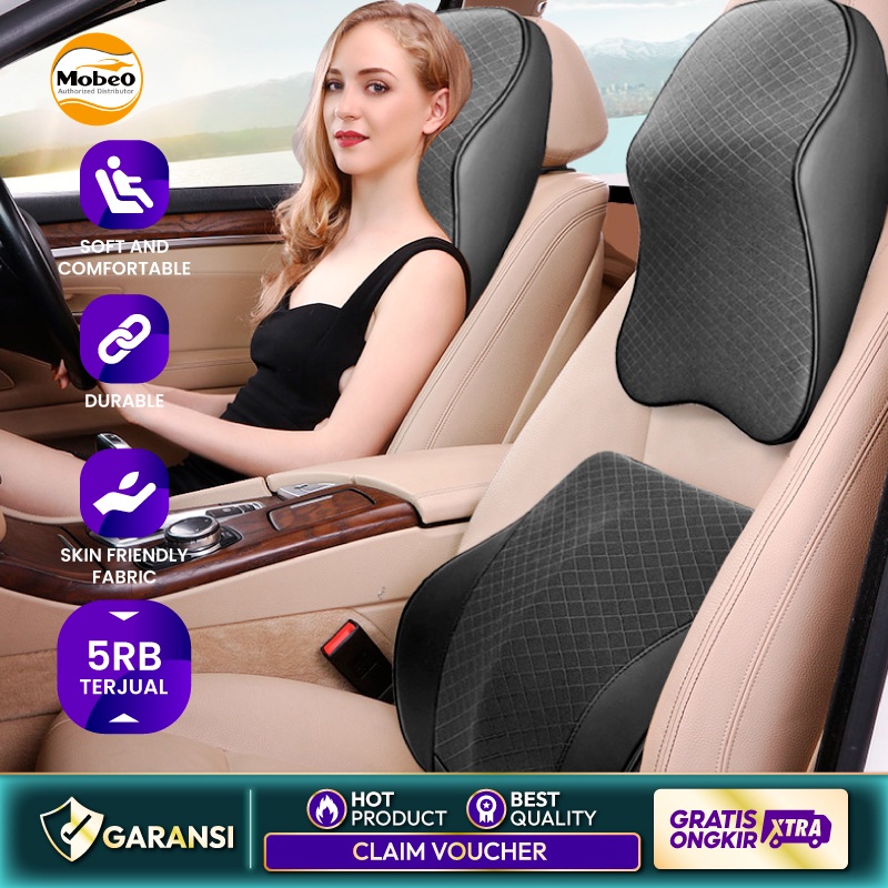 Jual Qs R Mobeo Bantal Mobil Sandaran Leher Punggung Memory Foam