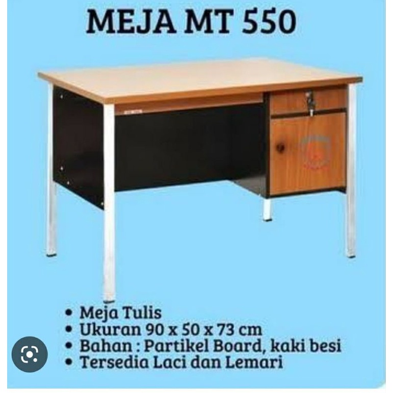 Jual Meja Belajar Kantor Tulis Biro Kaki Besi Stainless Mt