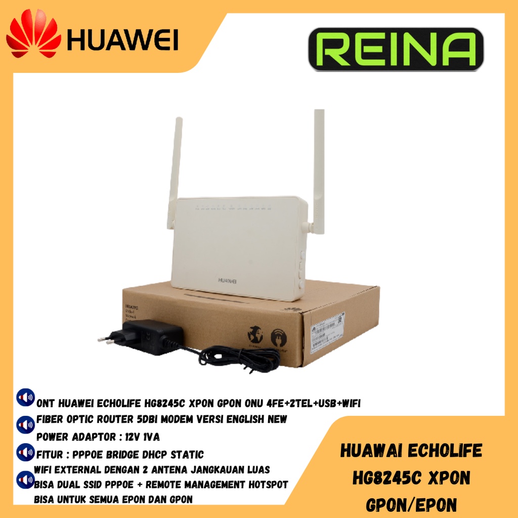 Jual Ont Huawei Echolife Hg C Xpon Gpon Onu Fe Tel Usb Wifi Fiber