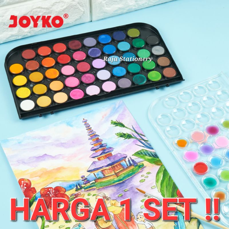 Jual Joyko Watercolour Set Art 12 16 28 36 48 Colours Alat Cat Air