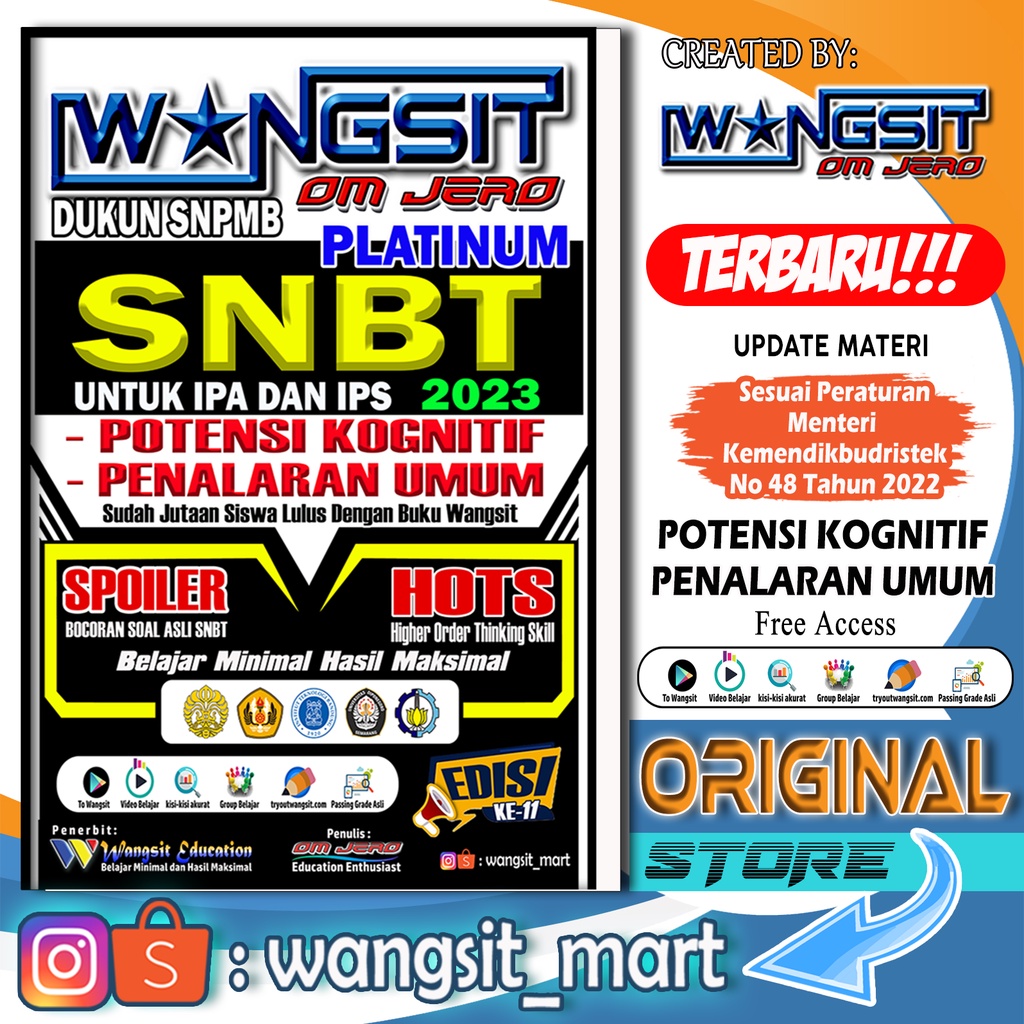 Jual Ori Snbt Tps Potensi Kognitif Buku Wangsit Om Jero Tps