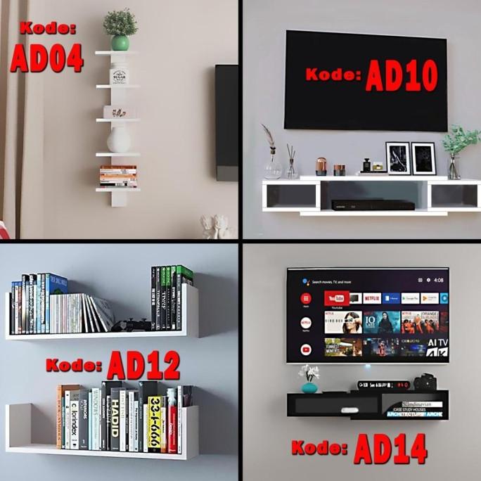 Jual Neww Rak Ambalan Dinding Minimalis Ad Rak Tv Gantung