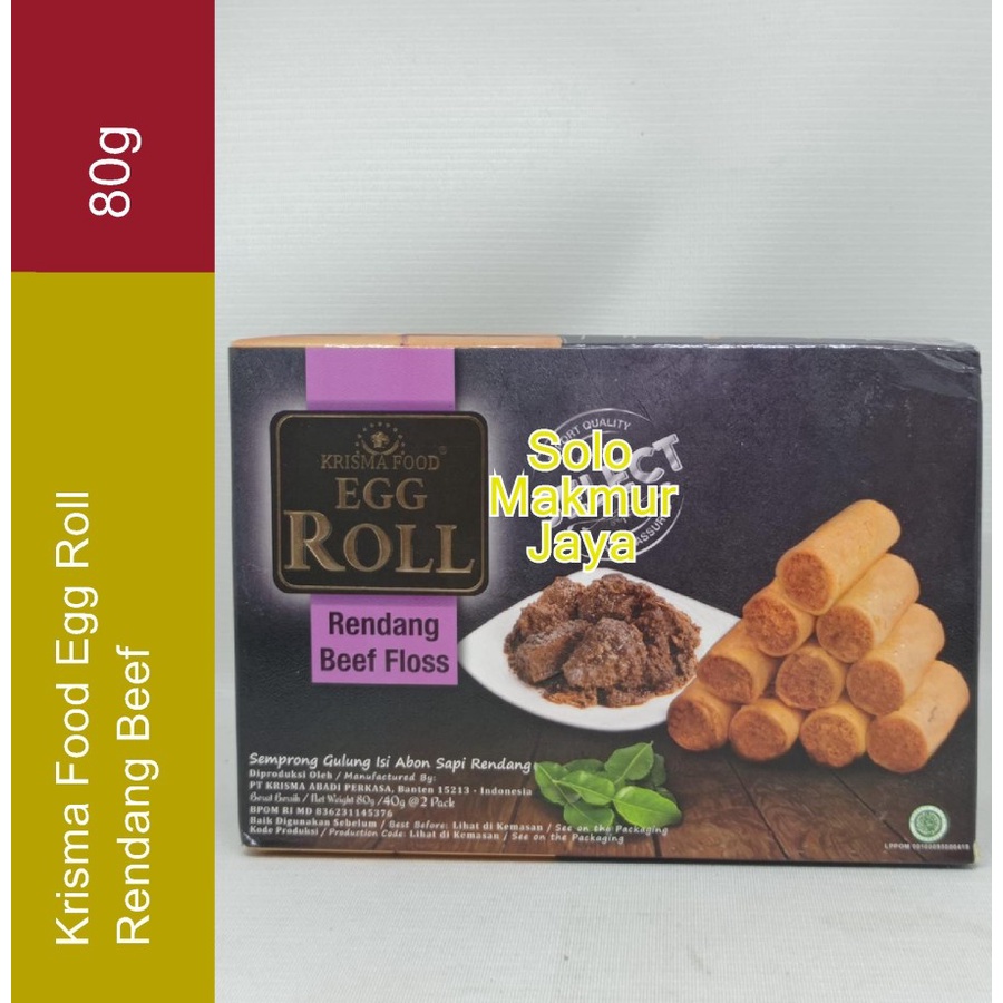 Jual Egg Roll Rol Krisma Food Kemasan Dus Rendang Beef Floss Gr Gr