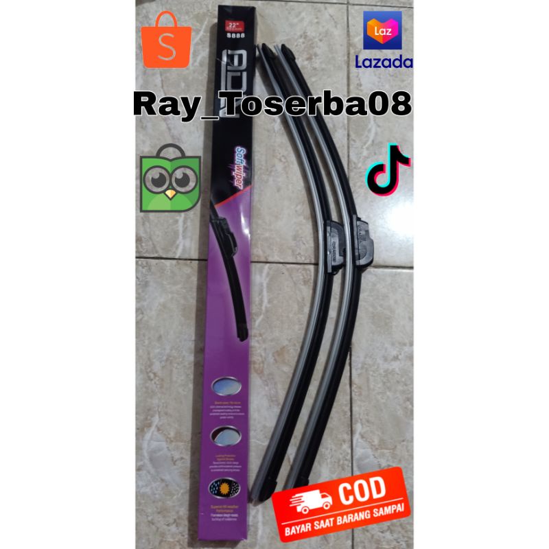 Jual Soft Wiper Mobil Pisang Full Karet Frameless Full Karet Pcs