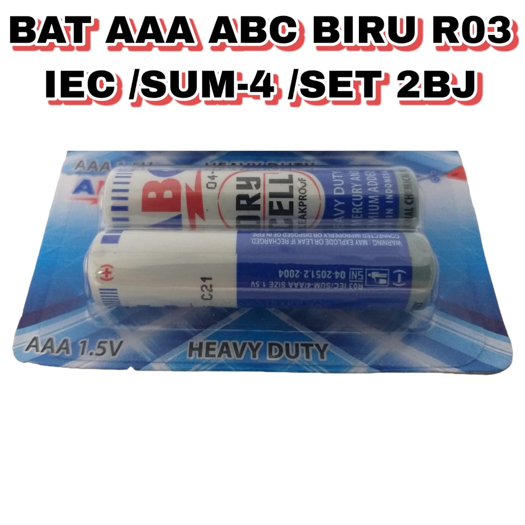 Jual Baterai Aaa Abc Biru R Set Shopee Indonesia