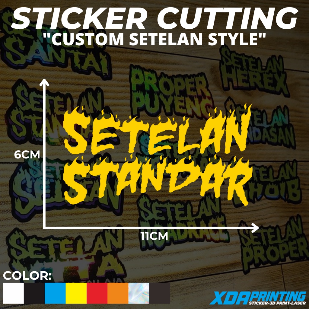 Jual Stiker Sticker Cutting Setelan Standar Pelajar Bisa Custom