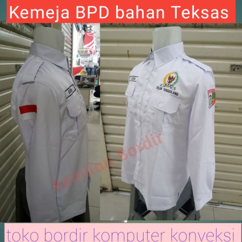 Jual Kemeja BPD Bahan Teksas Lengan Panjang Terbaru Seragam BPD