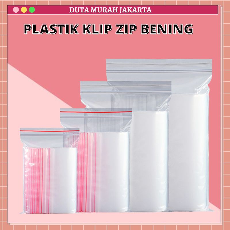 Jual Plastik Klip Bening Zip Lock Ziplock Clip Zipper Cetik Ctik Segel