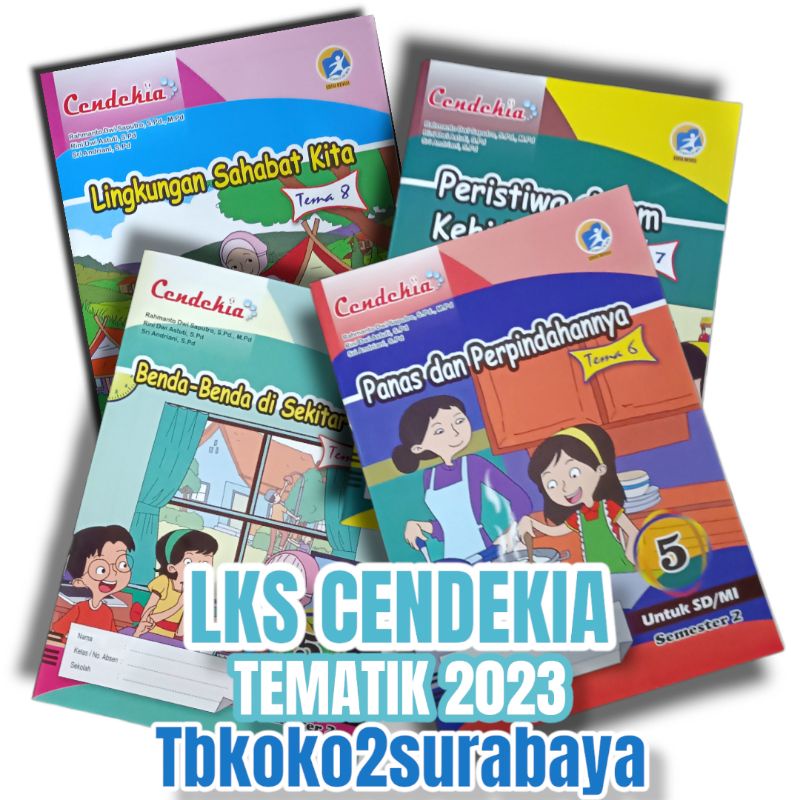 Jual BUKU LKS TEMATIK KELAS 5 SEMESTER 2 LKS CENDEKIA K13 PUSTAKA