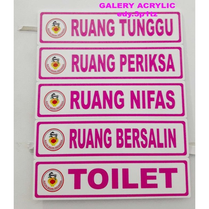 Jual Sign Board Acrylic Sign Label Acrylic Papan Nama Ruangan X