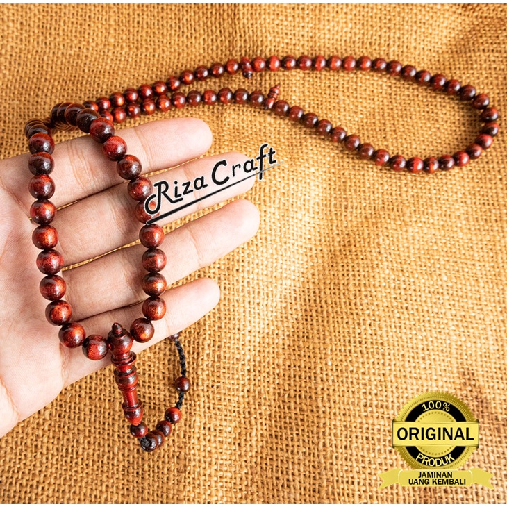 Jual Tasbih Muslim Kayu 99 Akar Bahar Tali Arus Merah Unik ASLI