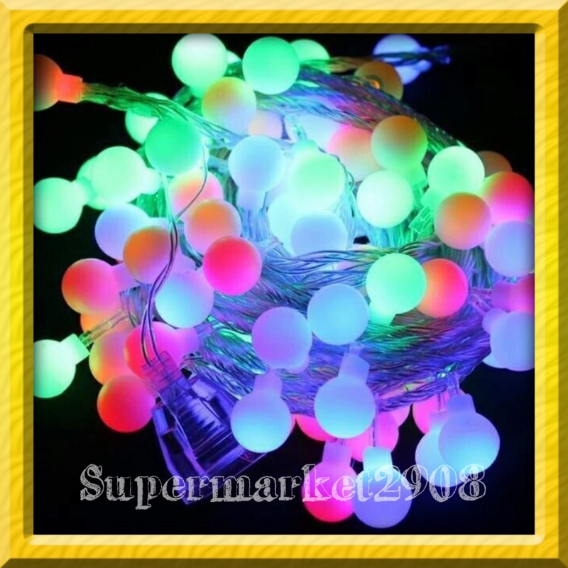 Jual Lampu Anggur Bola Natal Hias Led Bulat Gantung Tumbler Rgb Rainbow