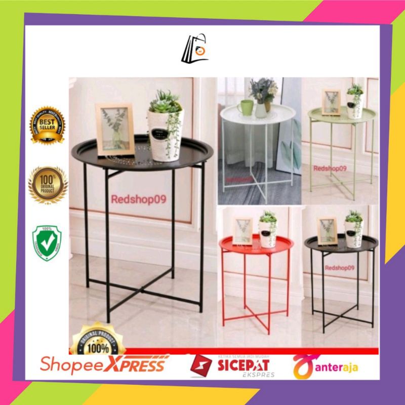 Jual Soleil Meja Teras Besi Cm Dengan Tray Meja Besi Shopee Indonesia