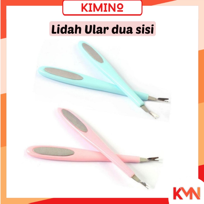 Jual KMN Lidah Ular Dua Sisi Manicure Cuticle Pusher Pendorong Kutikula