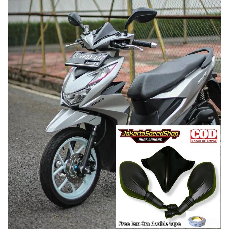 Jual Paket Visor Variasi All New Honda Beat Plus Spion Click Thailand