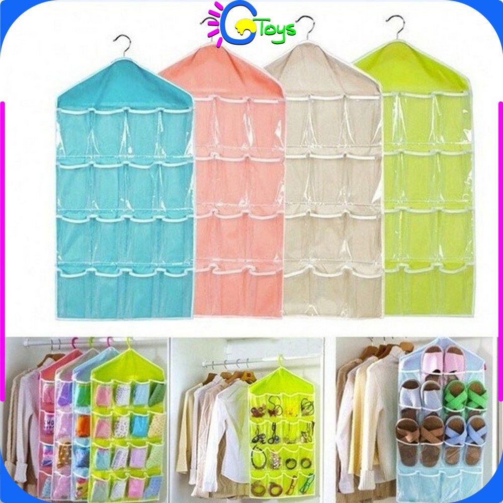 Jual CR C134 Pouch Gantung 16 Saku Dinding Storage Bag Organizer Wall