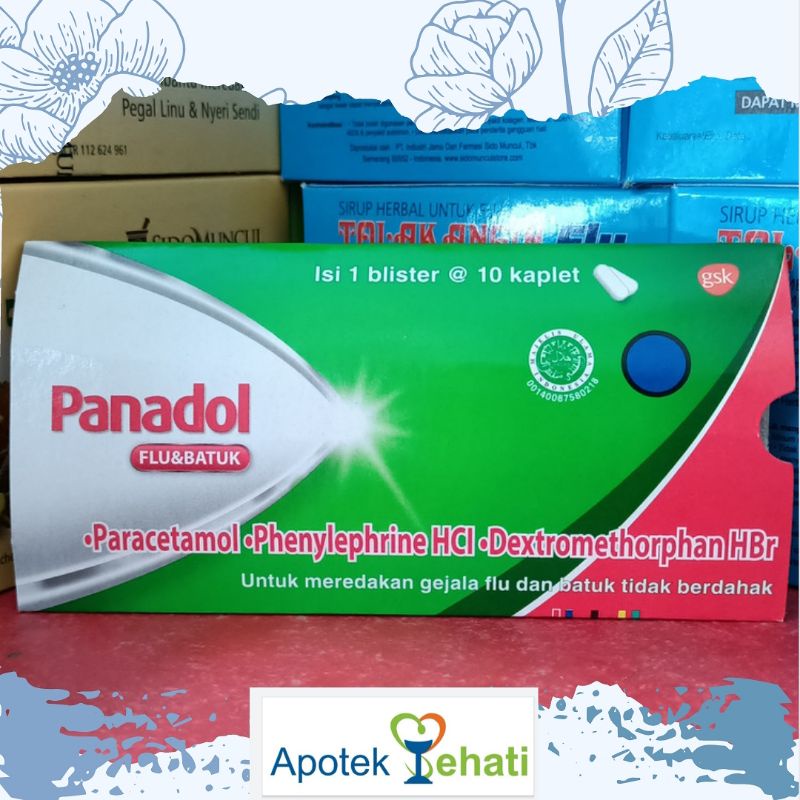 Jual Panadol Hijau Panadol Flu Batuk Per Strip Isi Kaplet