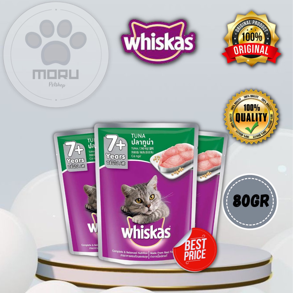 Jual Whiskas Pouch Senior 7 Tuna 80gr Wet Food Whiskas Tuna Shopee